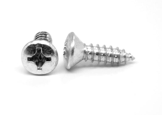 #10-12 x 1 1/4 Sheet Metal Screw Phillips Oval Head Type A Stainless Steel 18-8 ROA0_R5XRN34